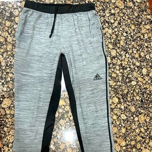 Adidas grey and black track pants